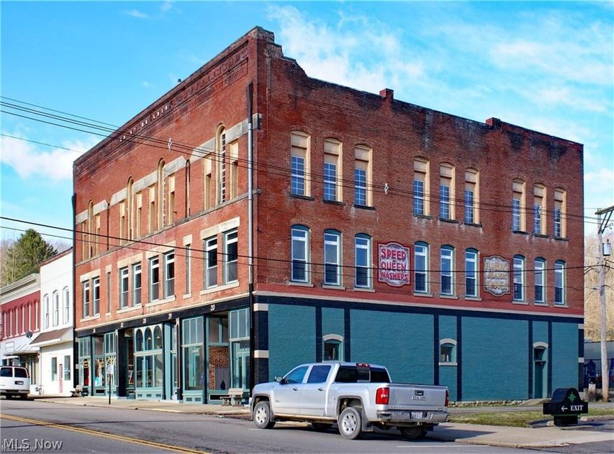 3 story commercial brick building for sale in Morgan County Ohio. Each floor has 4818 sq. ft. 1st floor is leased to 3 upscale businesses. The 2nd floor is partly finished and leased, the remainder is unfinished. On the 3rd floor, are 2 large unfinished spaces with wonderful views & unlimited possibilities such as a Penthouse Suite or a hotel... So many updates with high-quality craftsmanship, make this investment worth a second look. Located in Beautiful Morgan County near the Muskingum River where you can enjoy boating, fishing, and hunting. Location, Location, Location think about this property if you are thinking of opening your business in scenic Morgan County. Call today!