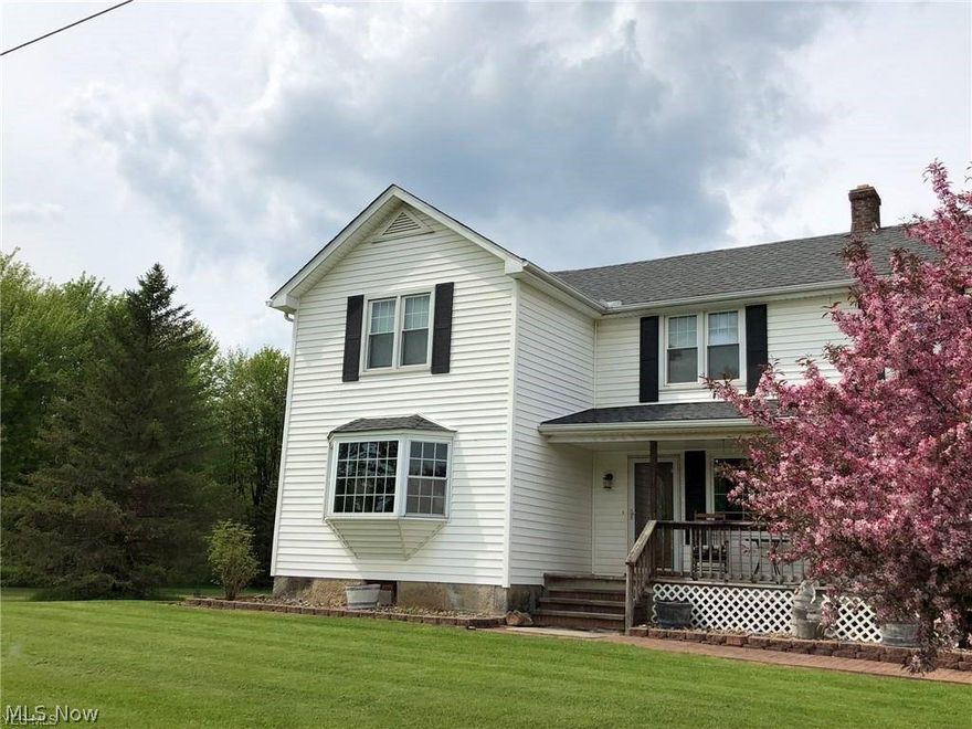 Here it is folks!! Five bedroom farm house on almost 27 acres.  If that is not enough it has a horse barn and very large heated outbuilding and a pond.   The oversized 40x60 insulated heated metal building with electric and water.  The building was built for year round workshop.   The two bedrooms downstairs can be an office and a craft room or keep them as bedrooms.  The opportunities are endless.  The main floor has a eat in kitchen, dining room, living with beautiful bay window to watch nature at is finest.   Then step down to a large entertainment room with vaulted ceilings and pation doors to the very large stamped patio.  There are two pergolas that cover the entire patio area.  The patio is 18x30 with and a second patio area covered with a pergola that would be perfect for a hot tub.   Enjoy the peaceful landscape or jump into the newer 2018 15x30 above ground fenced swimming pool. The septic was updated in 2019.  The well pump is 5 years old.  They put new metal roofs on the house, outbuilding and barn.  Lets talk about the outbuilding, this building features 12' ceilings and a wrok room.  It has heat, electric and water.  The horse barn has two stalls and it has electric and water.  No need to haul water for the horses, cows or goats!  The property is just so beautiful.  The lake/pond is shared with neighbor.