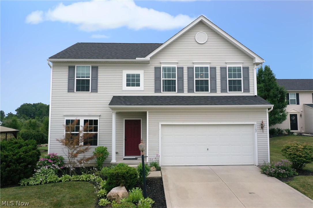 Opportunity knocks with this 4 bedrooms, 3.5 baths young colonial situated on a cul-de-sac. Upon entering you will fall in love noticing
attention given to every detail. First floor offers, living room, family room with gas fireplace, and flat screen tv that flows into the
kitchen/dining room. The fully applianced kitchen features a center island, tile floor (2020), and backsplash. Sliders off the kitchen lead
to the deck with pergola and swing. You will enjoy the lush landscape, and fire pit. The second floor offers a master bedroom suite with
an updated master bath (2019), 3 additional bedrooms, and second floor laundry. Wait there is more!!! in the lower level a theater room
with projector, screen and audio along with a full bath completed in 2017. The many updates include roof 2016, refrigerator 2019,
Washer/dryer 2019, carpet 2020 ( LR, FR, stairs, and upstairs hallway) textured garage with hot and cold water.
2016.
