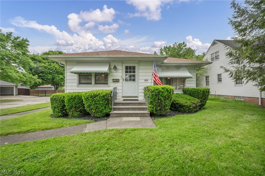 This beautiful ranch in Parma Heights offers comfortable one-floor living on a spacious corner lot with plenty of room to enjoy. Featuring 3 generously sized bedrooms with beautiful hardwood floors and 2 full bathrooms, this home combines classic character with recent updates throughout. The bright and inviting eat-in kitchen includes all appliances and is filled with natural light from the large windows overlooking the yard. A spacious living room showcases brand new carpeting installed in May 2026, creating a fresh and welcoming atmosphere. The first-floor full bath has been tastefully updated with a new floor, vanity, and fixtures just completed in May 2026. Extra storage space can be found in the pull down attic. The finished lower level nearly doubles the living space and features a large recreation room with a built-in bar, second full bathroom with shower, storage area, and laundry space with washer and dryer included. Outside, enjoy entertaining or relaxing in the gazebo, along with the convenience of a detached 2-car garage. A wonderful opportunity to own a well-maintained home with space, updates, and great outdoor amenities in a desirable location!