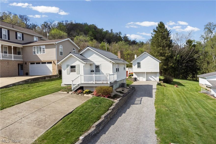 Great investment opportunity with 2 homes on one parcel with an additional parcel behind it. Front house is a 580 square foot 1 bedroom 1 bath home with eat-in kitchen and living room with washer and dryer on the main level. Home is on a full basement with access from the outside. Second home is a 440 square foot 1 bedroom 1 bath home with a kitchen and living room. Home sits on a full basement with a 1 car garage.