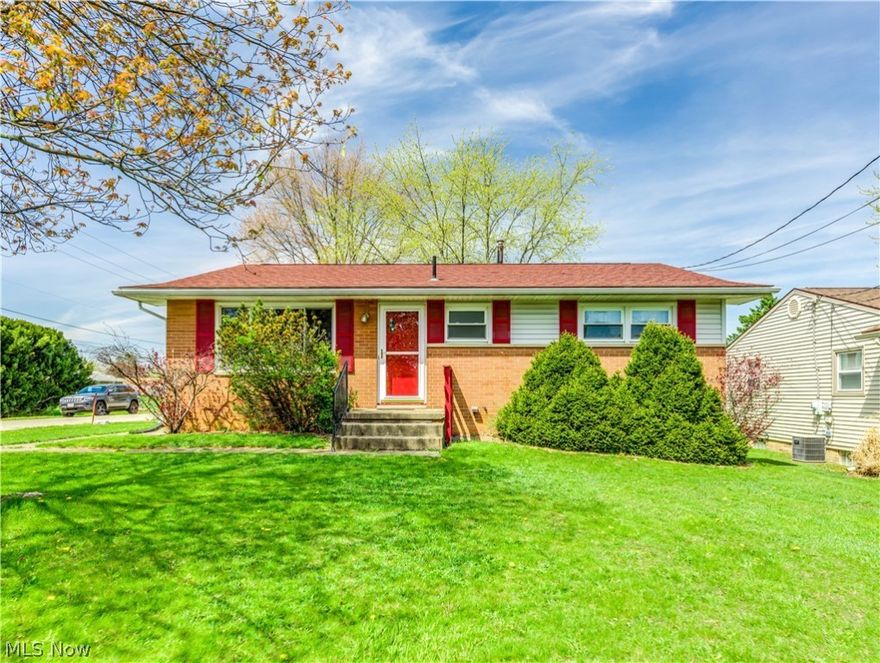 Great starter brick ranch-home located in Plain Local school! Pride of ownership here with one-floor living, original hardwood floor, 3 bedrooms, an eat-in kitchen, and a full bathroom. The living room has a large window that brings plenty of natural light. This home sits on a beautiful corner lot with a 2 car detached garage. The basement is spacious and offers a half bath, a bonus room, an abundance of storage space. Location is everything when purchasing a home. Meadowlake Golf Club and Gervasi Vineyard are right around the corner. Short driving distance to North Canton and Belden with lots of shopping and eateries. Make your appointment for your private showing today!