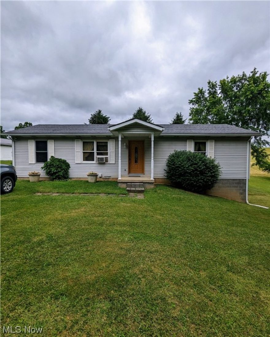 Welcome home to this quiet, peaceful and serene, RANCH home in the country side! Centrally located between Bellaire, Shadyside, St Clairsville and more. The large lot is ready for all of your favorite outdoor activities. There's plenty of room for pets, gardening, play areas and/or pools for your outdoor entertainment on this spacious one acre lot. The house comes equipped with new stainless steel appliances and modern finishes. In the basement you'll find a clean and open slate to finish if needing more square footage or plenty of storage. There is room for a 3rd bedroom in the home.