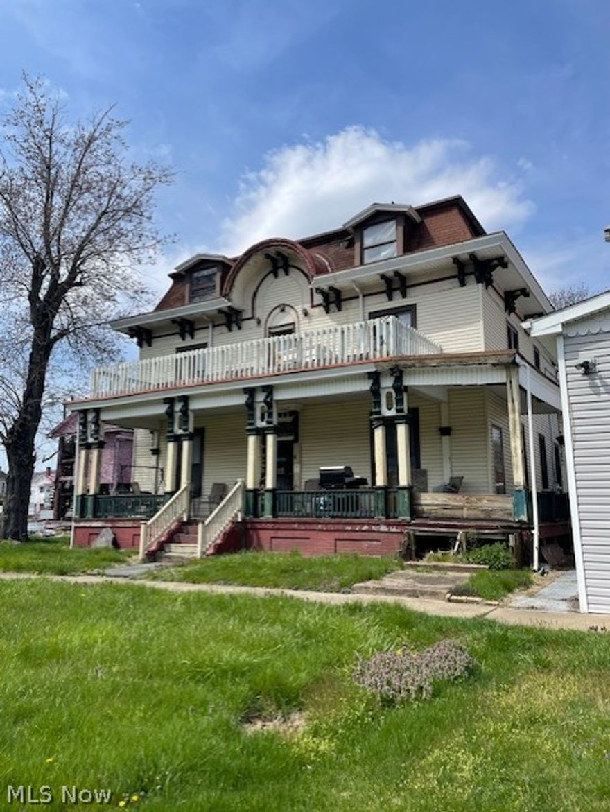 This one of a kind turn of the century house has all the ingredients for you to turn this diamond in the rough back to it's shiny condition of days gone by. Outside includes two large front porches, one on each level to relax watching the river traffic go by or let your mind wonder off to yesterday as you imagine seeing an old steamboat struggling against the current of the Ohio river. On the inside do your magic to convert the rooms back to their luster, still intact are the beautiful staircase and a few pocket doors. Call now to set up a showing and feel the character of the house and vision the generations of families that have called it home.
