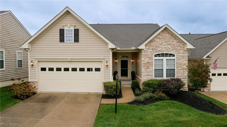 If you are looking for first floor living at it's finest, you just found your next home.  Absolutely beautiful 3 bedroom, 2 full bath ranch cluster in Willow Creek.  The vaulted great room is spacious and offers a cozy stone, gas fireplace and is open to the kitchen, breakfast bar and eating area.  There are sliders off the kitchen to the nice deck.  First floor master ensuite offers trayed ceiling, walk in closet and full bath with walk in shower and double vanity.   First floor laundry, partially finished basement features enough space for a recreation room, office, exercise room or whatever fits your needs.  Plenty of storage and plumbing for another bath.    Updates include new garbage disposal, garage door and opener, and microwave (2021); Sump pump, kitchen LED lighting, and hot water tank (2019).  Home warranty is being offered by the sellers for peace of mind.