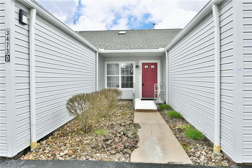 Enjoy two floors of comfortable living space with this excellent Cortland condo! Nestled quietly into the Ivy Hills development, these desirable homes put you close to various local attractions, dining and interstate access alike for easy commuting. Included is a single car secure parking garage that runs along the rock lined courtyard leading to the front door. A mobility ramp is currently in place for assisted access. Through the door, a carpeted staircase rises from the foyer, highlighting the balcony overlook. Meanwhile, natural light spills across the central living space from the large picture windows. Formal dining is steps away as it joins a fantastic kitchen with additional bar top seating availability. Pocket doors hide laundry service and utility access nearby. Down the main hall, a robust storage closet offers plenty of shelving. Opposite the hall, partitioned access to the full bath is found. The rearward large master suite enjoys private access to the brightly lit bath along with its own walk-in closet and sliding glass doors that lead into the rear patio. Upstairs, the spacious loft ties together a second, brightly colored bath along with a guest bedroom complete with corner skylight. With a little work you can make it yours.