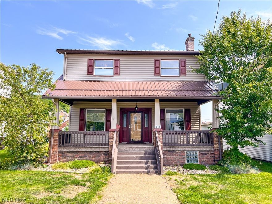 WELCOME HOME! This spacious FOUR bedroom, two full bath home, located right in the center of town is just waiting for you to move in and make it your own! The large covered front porch (check out the peach tree to the left of the porch!) leads you into the spacious living room that has tons of natural light, thanks to the two large front windows. From the living room, enter into the massive dining room featuring more natural light and newer vinyl flooring. From there you'll enter into the large eat-in kitchen, complete with newer appliances and bar seating. Move on to the upstairs and you'll find a full bath plus four large bedrooms and additional closet/storage space in the hallway. One of the bedrooms includes a large built-in storage feature! Head down to the basement and you'll find another full bath as well as a finished bonus room - this home has an abundance of space - perfect for entertaining or just having some room to spread out. Oh and let's not forget about the massive, thr