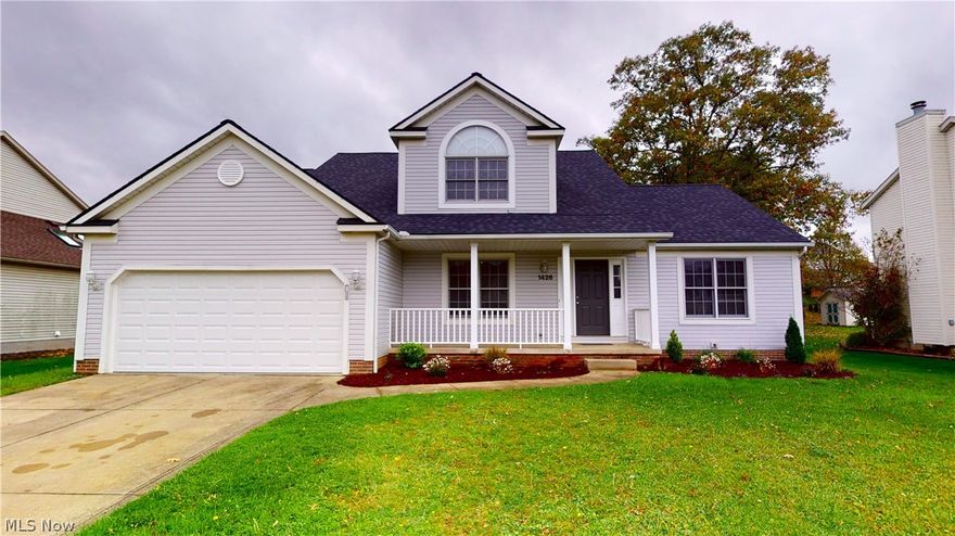 Fantastic, newly updated Tallmadge Hills home!  Enter the grand foyer leading to cathedral ceiling great room with stone fireplace and oak built-ins with large, double windows to let in tons of light from the backyard.  There's an open floor plan to the large remodeled kitchen, complete with new countertops, backsplash, dishwasher, microwave and pantry.  There's also an eating area that has slider to 3-season room, which goes out to the new 14x31 composite deck with aluminum handrails.  Around the corner is the butler serving area, formal dining room, half bath, laundry room or entrance to attached 2-car garage with opener.  Completing the first floor is large master bedroom and master bathroom with double sinks, vanity, garden tub, step-in shower and walk-in closet.  Upstairs are two more bedrooms with double closets, one with cathedral ceiling, and a full bathroom.  Lower level is wide open and finished with new carpet, paint and some built-ins.  Furnace room has some shelving, sump