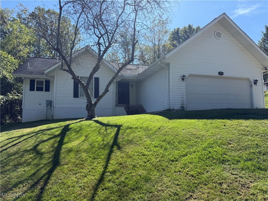 Welcome to this modern ranch on ONE ACRE with private backyard. 3 bedrooms and 2 full baths.   This one owner home has been lovingly cared for and very well maintained.  It features Vaulted ceilings in the open living /dining area with a cozy wood burning fireplace. The Master bedroom with en suite has recently been updated with new flooring, painting and has a jacuzzi jetted tub, walk in closet and lots of storage.  The heart of the home: the kitchen is bright and welcoming, customized with its unique lighting feature, breakfast bar, coffee bar with storage and solid cabinetry.  The kitchen appliances will be included.  The Laundry room is conveniently located off the kitchen and can double as a mud room coming in through the garage.   The attached two car garage can be heated and is well insulated, it includes a utility sink, storage cabinetry, pull down stairs  and portable generator.  The Basement is an open canvas and can be made into extra living space and is plumbed for another full bath.  Located minutes from shopping, schools and banks.  This home is Move in Ready.  Pre approved buyers please!