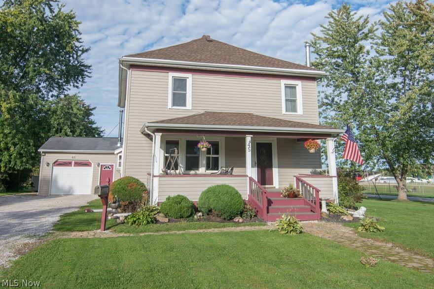 1 Year Home Warranty Included with Purchase! 5 bedroom home.  Newer roof and recent added roof on remainder of home 2017. Foyer, wood floors, kitchen island and lots more. There is a mudroom, laundry, full bath and huge bedroom at the back of the home. 2 woodstoves for supplemental or heat supply. Beautiful older home with conveniences of a new one. Home has character from the woodwork to the cozy breakfast nook. It is larger than it looks and is a real pleasure to show. Mr Seller loves the Large Detached Garage 40X20  Man Cave Great for Car & Motorcycle Buffs. Great place to do projects etc. Electric /concrete floor.  Schools are conveniently in walking distance! Welcome Home!