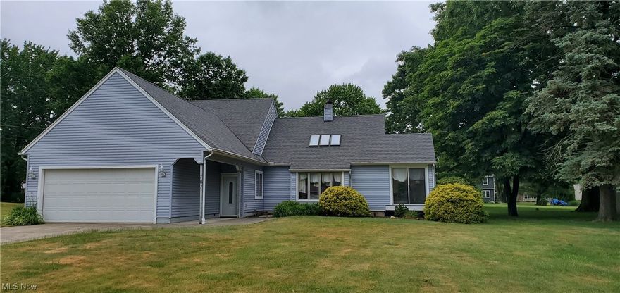 Just move in to this well maintained home located near parks, recreation center, and shopping. Convenient first floor living with an open floor plan and vaulted ceilings offers a feeling of comfortable spaciousness. Oversized windows and skylights bring in natural light that warms the interior space. The four season sun room is a perfect spot to enjoy the lovely backyard, deck and extensive patio, perfect for entertaining. The unfinished basement allows for plenty of storage or an opportunity for more living space. The exterior shed can be used for all your lawn equipment. This lovely home has room to grow or is a great alternative to condominium living. Some of the updates include, furnace and central air (2019), sump pump and hot water tank((2022). All of this, and a home warranty offered too!