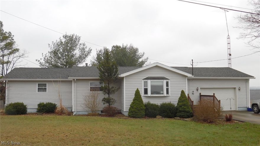 Very nicely maintained ranch home situated in a wonderful country setting with stunning views of the surrounding countryside!!  Plenty of decking to enjoy the views and the outdoors! Master suite is large enough for a sitting area, has private bath and sliders to the deck.  Full unfinished basement with outside access.