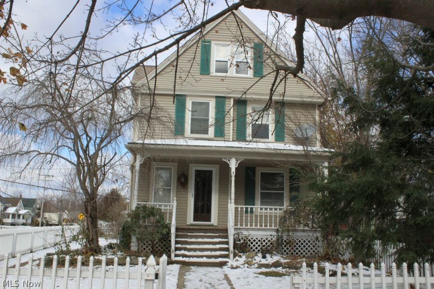 Vinyl sided colonial in Eastern Heights with hardwood floors in formal dining room. Second floor bathroom has glamour tub and ceramic flooring . Second bathroom is in the basement with a shower. Decorative fire place in the living room. Front porch, oversized 1-car garage with access from East River. Additional driveway with access from Cornell gives additional parking space. Central air, some newer windows and glass block windows in partially finished basement.New furnace Jan 2015