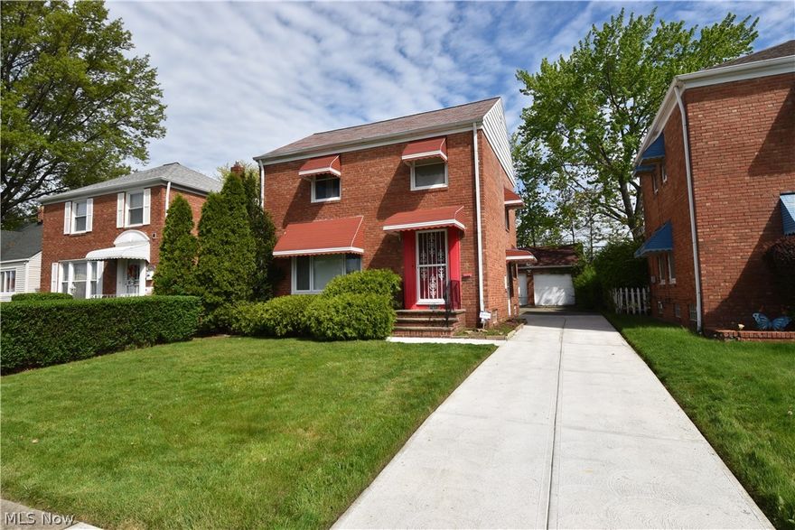 AS-IS Sale. Seller cannot and will not make repairs. Priced to sell. Solid 3 bedroom 1 bath all brick colonial on a quiet, pride of ownership street. Full, unfinished basement includes washer and dryer, updated electric, furnace, hot water tank. Main floor features eat in kitchen, formal dining room with door and living room. Hardwood floors throughout. 2nd floor features 3 bedrooms and full bath. Stairlifts in place can be removed by buyer. Wheelchair ramp in yard can be removed by buyer. Roof is old, has been patched. 2 car detached garage. Newer driveway. No seller-financed offers, no creative financing.