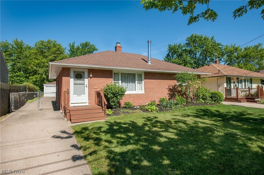 This brick ranch is located just one block away from Lake Erie and about half of a mile from the beautiful beach and boat launch at Miller Road Park. With large windows, this home has a bright and airy feel upon entering. Featuring beautiful hardwood floors, an eat-in kitchen, partially finished basement, gorgeous bathroom and fenced-in back yard, this home is great for entertaining guests both indoors and outdoors. The roof, windows and hot water heater are newer. Schedule a showing today!