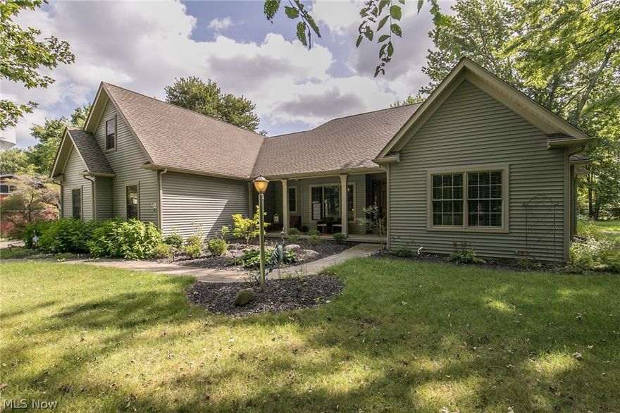 Custom built Legacy Ranch with over 2,600 sq.ft nested on .84 acres in Berea! Stunning curb appeal w/ charming front porch & Amish-made mahogany front door. Gleaming Brazilian Cherry wood floors flow through the lovely open floorplan. A full wall bookshelf & lighted trey ceiling accent the library/dining room. The great room boasts a raised-hearth gas fireplace w /built-ins, decorative coffered ceiling & stately white pillars opening to the elegant eat-in kitchen. The kitchen features 2 islands, built-in appliances, including two ovens (one convection), a Wolf cook-top, triple kitchen sink; custom cabinetry & gorgeous granite. Vaulted sunroom w/ wall of windows & French doors open to the sprawling enclosed porch w/ skylights. Master suite w /lighted tray ceiling, gas fireplace, California closet, access to the screened-in porch & arched French-doors entry into the private bath w/ jetted tub & custom tiled shower. Two more bedrooms, one with a bookshelf surround; 2nd full bathroom & lau