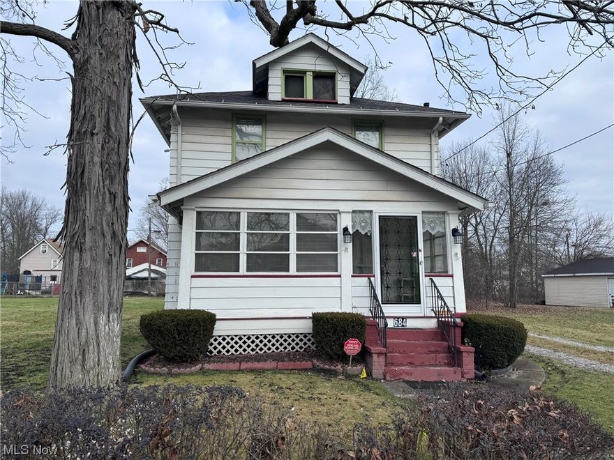 Welcome to 684 3rd Street, SW:  Looking for investment property or a great priced home? This 3-bedroom, 2-bath two story features
a kitchen with breakfast nook, large dining room, living room, full basement, central air, enclosed front porch, security alarm, 2-car detached garage and extra lot. Don't wait! Schedule a showing today.