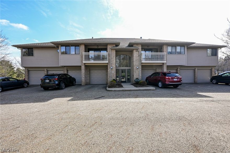 Fantastic opportunity to join the Enclave at Rosemont!  First floor unit with the most AMAZING VIEW of the pond.  Once you look out the living room sliders, you will know this is the one!  Located in such a fabulous area!  Just moments away from Montrose and Fairlawn's famous shopping and dining district and quick access to the highways.  The entire unit has brand new carpet, has just been freshly painted and has updated lighting throughout.  Great open floor plan with a connected living room and dining room space.  Spacious and comfortable kitchen provides plentiful counter tops and cabinet space with stainless appliances.  The adorable breakfast nook is a perfect bonus, overlooking the pond and with access to the patio.  Large laundry room with a newer water heater and furnace.  Down the hall is a full guest bathroom, a nice sized bedroom and the master suite.  Large master bedroom, big walk in closet and great full bathroom!  There is a storage locker in the garage for the unit as w