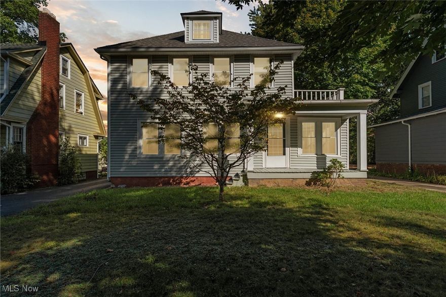 Classic character with modern updates! Located less than half a mile from the restaurants and shops of the Cedar-Lee district, this colonial sits in a picturesque Cleveland Heights neighborhood. The kitchen features ample cabinet space, quartz countertops, and stainless steel appliances. Natural light fills the living and dining rooms, and the adjacent sunroom makes an ideal office or playroom. Upstairs you’ll find three comfortable bedrooms and an updated full bathroom. Step outside to a quiet patio overlooking the large backyard. With vinyl siding, newer windows, a new roof (2024), plus updated electrical, furnace, and AC (2022), you can relax and enjoy the home and neighborhood instead of tackling projects.