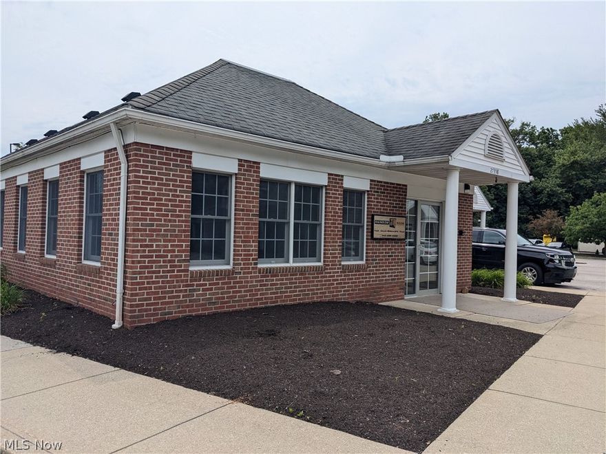 Large office condo in Old Oak!  1,568 square feet.  Terrific Center Ridge Road location; close to freeways, the airport and conveniences.  Ready to be retrofitted to your needs, this unit was last used as a salon with an open floor plan and three offices/rooms around the perimeter, a large kitchen with small half bath and additional larger half bath off the main space.  9' ceilings and plenty of windows let in the light.  Private patio off of the kitchen offers a nice quiet place for your breaks during the day.  Professionally managed.  Turn your current rental situation into a retirement investment.  Immediate occupancy available.