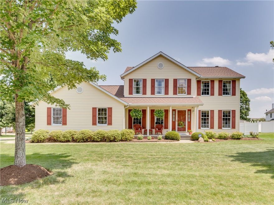 This extraordinary home is located in Lake Township. The foyer entry, with it's hardwood floors, opens up to a dining room to the left, and the living room with glass paneled French doors to the right. The dining room has pergo floors, chair railing, and a beautiful tray ceiling with crown molding. Through the dinning room, you will find the large, incredibly remodeled eat in kitchen, with granite counter tops, custom designed pull out cabinets, slate tile back splash, ceramic floors, an extra deep cast iron sink and less than 6 mon. old appliances. The family room is to the right of the kitchen with a partially vaulted ceiling and a gas fireplace with stone hearth. The 2nd fl. offers a huge master suite with his/her sinks, another full bath and 2 bedrooms. There is ample amount of closet space throughout this home! The charming master bath includes a skylight, quartz counter, wide shower with 2 seats, new vanity and ceramic tile floor. The fully finished basement has push carpet, built in shelves, vented glass block windows, and storage rooms. Home has an over-sized 2 car garage, perfect for a workshop! If you thought the inside was impeccable, then you have not seen the yard. The back yard is fully fenced with an in ground pool, patio, back porch and incredible landscaping.