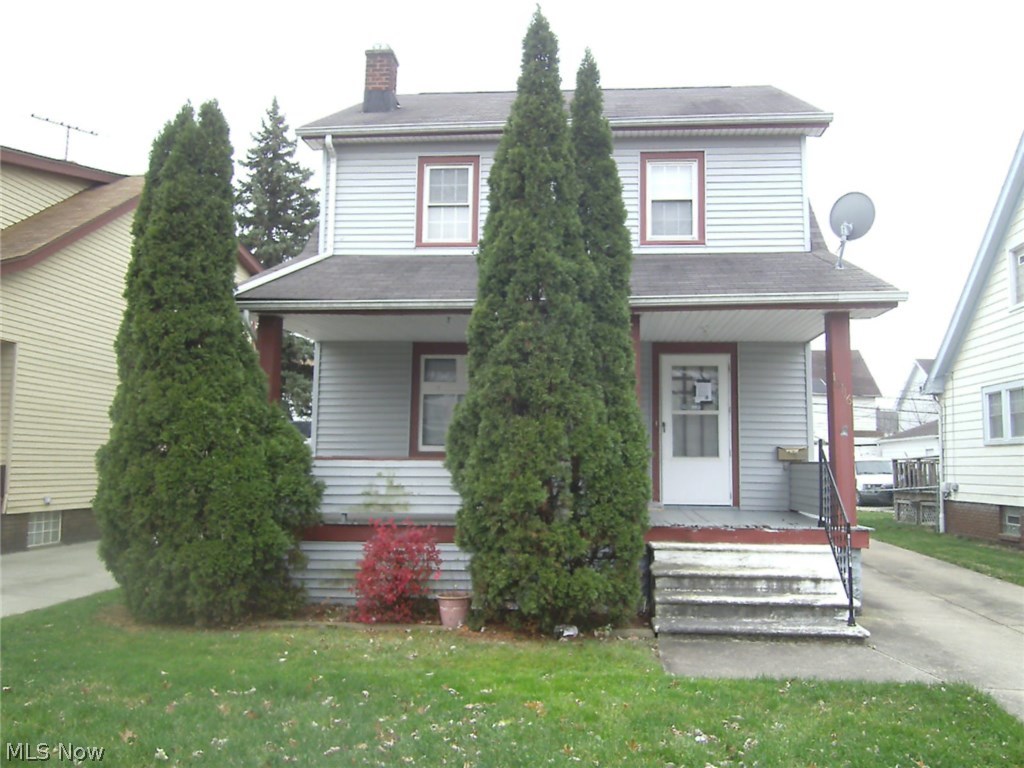 This is a Fannie Mae HomePath property. This is an aluminum-sided, front porch colonial with 3 bedrooms, 1 bath and a detached 2-car garage. There is a fireplace in the living room. The basement is partially finished. Located near Garfield Park.