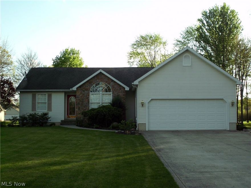 Beautiful 1920 sq. ft. custom built Soltese Ranch home with many upgrades and a view of Lake Roaming Rock. The entire home is trimmed with solid oak. All four lots have been consolidated into one lot. In the kitchen, there are numerous custom Kraftmaid oak cabinets. The front drive is concrete with sealer and the drive off Rome Terrace is gravel. The yard is beautifully landscaped and very well maintained. The master bedroom has a very large walk-in closet with a huge master bathroom. The dining room leads to a family room with an attached screened in, all cedar, porch. Great for enjoying evening sunsets. The stairway to the spacious full basement is oversized (4.5'). The heated basement has an 8' ceiling, great for entertaining and overnight guests. All light fixtures are stain proof brass. All appliances stay along with lots extra shelving. Outside in the backyard is a large storage shed with TV, shelving, workbench, some tools and has electric and phone. The attached, insulated two