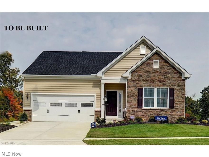 Own this beautiful ranch in desirable Cinema Park, the only new home community in Northeast Ohio with a15 year tax abatement & with close proximity to downtown Cleveland! Outside, this one story home, the Pisa Torre features a concrete drive, impressive partial stone exterior, and a 2-car garage with door openers/keypad. Inside, this open floor plan features a foyer, leading to 2 bedrooms and full bath. Continue into the Great Room with cathedral ceiling which leads to the large kitchen that features 42” maple cabinets and Morning Room, great for entertaining the whole family. Off the Great Room is the private owner’s retreat with walk-in closet and private bath. Even more space is in the full basement. Cinema Park is conveniently located 20 minutes from downtown Cleveland & has easy access to I-480 & I-271. What makes Cinema Park so special is its combination of great homes with a beautiful community design. Modeled as a paradise within an urban environment, Cinema Park features plent