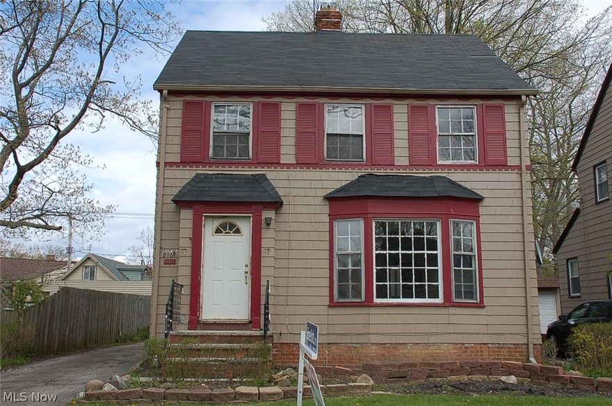 This University Hts home offers plenty of potential for the buyer with skills. Nice deep lot, first floor mud room addition, spacious livingroom and formal dining. Plenty of hardwood flooring to restore to its former glory. Super location and great access to downtown.