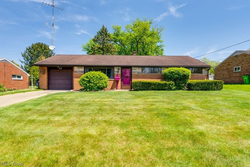 Just listed this super nice 3 bedroom ranch with great curb appeal!  Lovely brick and stone exterior.  This is a perfect starter or retirement home with just the right amount of space.  Features 3 bedrooms, 2 baths (one in the master bedroom), first floor laundry (no basement), nice kitchen with eat-in dining area.  Lovely backyard with a nice patio, garden area, and small shed for tools and mower.  This home has been extremely well cared for and just needs a little modern paint and flooring to make it sparkle!