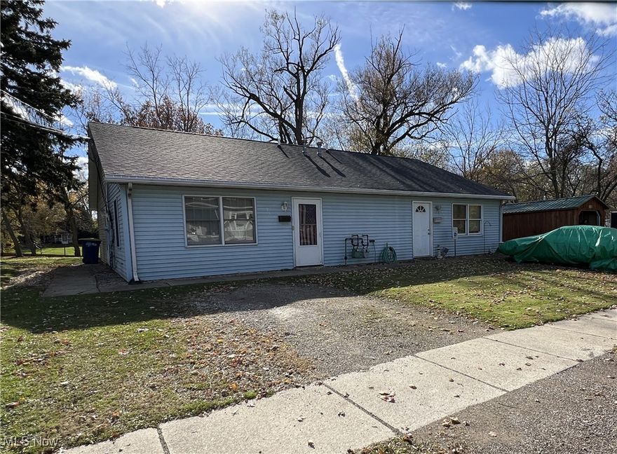 Nicely sized ranch duplex built in 1997.  Each unit has 2-bedrooms, 1-bath, laundry/ utility room and open kitchen / living room. Located on a double lot.  Newer 12 x 20 shed with overhead door and ramp could be used as a 1-car garage. Additional shed out back for lawn and garden. Nice sized back yard. Long term tenants on month-to-month leases - tenants pay all utilities including trash and maintain the lawn/landscaping and snow removal. Roof 2018, Anderson windows and vinyl siding. Another option... live in one and lease out the other!! Invest in yourself! 24 hours notice please.