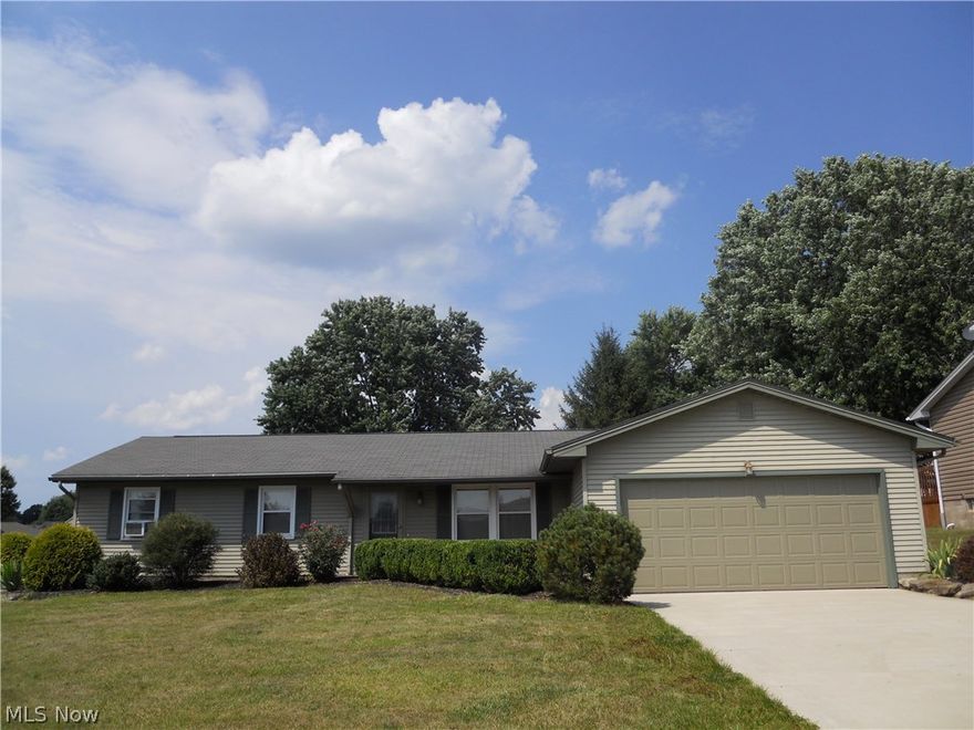 IT'S YOUR MOVE... And you'll win with this comfortable all one floor plan ranch! A charming family room with fireplace and open view to eat- in- kitchen with ceramic floor and loads of cabinetry. There is a dining room or use it as a study room which can be found off of the ceramic foyer entry. Home features 3 bedrooms, 2 full bathrooms and double attached garage with large up-dated concrete double driveway. Spacious rear deck, fenced in rear yard and shed.. Better see today, homes as nice as this one are hard to find!