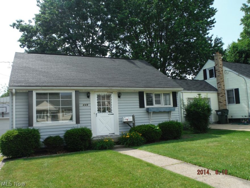 Cozy North Canton bungalow.  Two bedrooms and bath on first floor.  Partially finished basement with half bath.  Nice yard with detached garage and patio.  Needs some tlc.  Being sold AS IS.