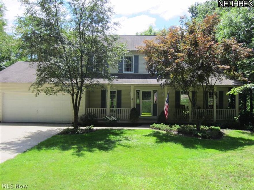 Visit this 1866 SqFt.center hall colonial home on 4.3 private acres with spectacular views from the large deck off the great room. This home features 3 bedrooms on the 2nd floor,the 16'x14' master suite has a full bath and walk in closet. 4th bedroom or office on 1st floor. Fully applianced kitchen plus washer and dryer. The full walkout basement is partially finished for an additional 620 SqFt.. A professionally landscaped lot surrounds the home. Last but not least imagine the possibilities for the 30'x40' outbuilding with 220 service. America's Preferred Home Warranty included.