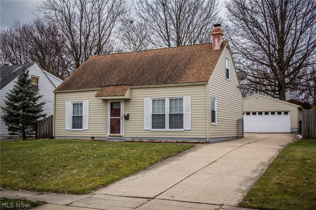 Welcome home to this charming & cozy cape located in Cuyahoga Falls! The home is 1120 square feet, four bedrooms with kitchen and living space. Interior is neutral colors throughout, new carpet (2015) and a majority of the home has been painted. Some other MUST HAVE features include: corner wood-burning brick fireplace in living space, corky cut out in the kitchen (perfect if you want involved in the conversation) and crown molding throughout. Cosmetically the kitchen & bath has been recently updated. All you have to do is MOVE IN!-* Updates include newer windows, roof & plumbing. Whole exterior of the home has been painted as well. Spacious yard offering patio & generous two car garage. Call/text for your private showing today.