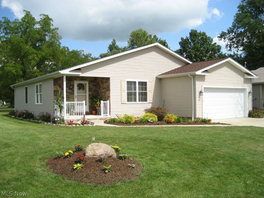 Colorful landscaping leads you to the front door of this 4 years young ranch home. Much larger than it looks with 1464 sq ft open floor plan. Master bedroom suite with full bath and walk-in closet. Office could actually be a 4th bedroom if needed. Convenient 1st floor laundry/mud room shortens the steps for this daily chore. Full basement waiting to be finished to give you extra living space. Deck (12x12) for grilling or just relaxing in those warmer months. Situated on an extra deep, 1 acre city lot that would be great for a large garden and/or childrens play area. Close proximity to the new public schools campus.