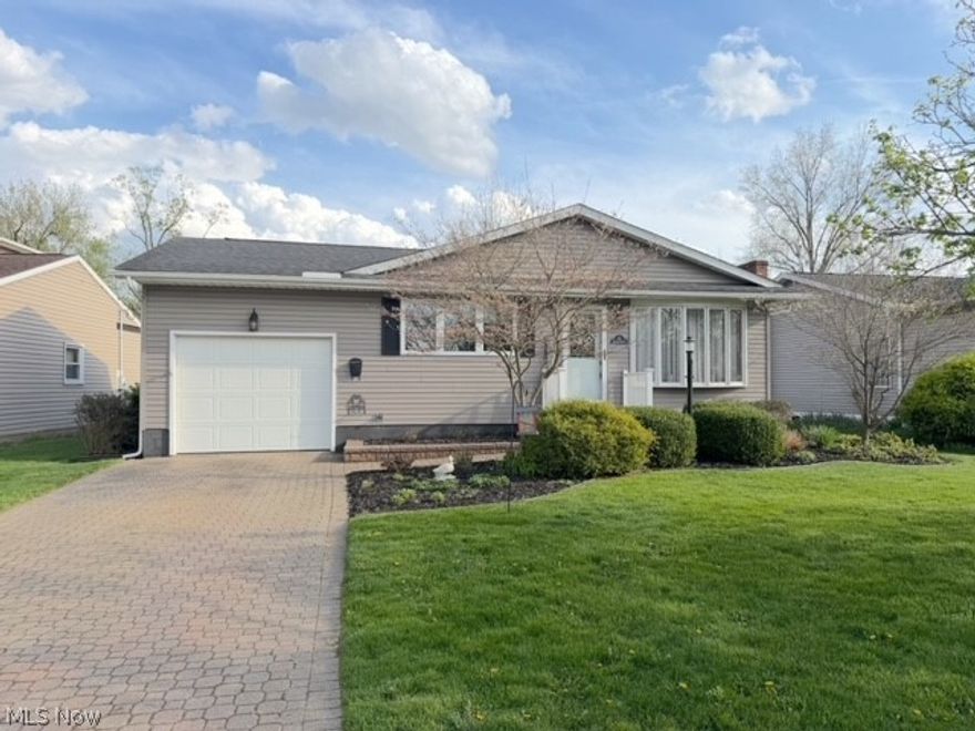 Tucked away on a quiet dead-end street, this nicely updated ranch is designed for easy, single-level living. It features 3 bedrooms, 1.5 baths, a 1-car attached garage and a full basement. Inside is a thoughtfully updated interior with a warm and welcoming feel. The living room has a bay window. The newly remodeled eat-in kitchen includes all of the appliances. The laundry is currently located in the third bedroom on the main floor, providing easy access and flexibility for future use. The sunroom provides a bright and relaxing space to enjoy views of the fenced-in backyard that is perfect for entertaining, pets, or simply unwinding. A 1-car attached garage adds everyday convenience. The beautifully landscaped 60x125 lot is level and easy to maintain. If you are looking for a move-in-ready home in a peaceful quiet setting, this home will be perfect!