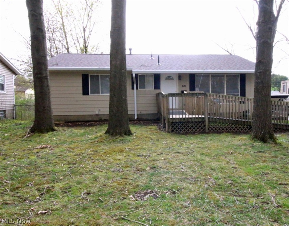Nicely updated ranch nestled on a treed lot located on a cul-de-sac. This home offers many recent updates. The roof was replaced with dimensional shingles in 2020. The exterior of the home was repainted and new shutters installed on the front of the home in 2020. The interior of the home has been painted throughout. The carpet in the living room was installed in 2021. The kitchen was remodeled with new cabinets, sink, countertop, backsplash, built-in microwave, laminate flooring in 2021. Updated light fixtures. The bathroom was completely remodeled in 2020. Generous sized closets throughout the home. Recently installed exterior doors. Newer patio doors in the dinette lead to the deck. The walk-out lower level has a rec room with a wood burning stove. Updated electric panel. Close to many convenient amenities.