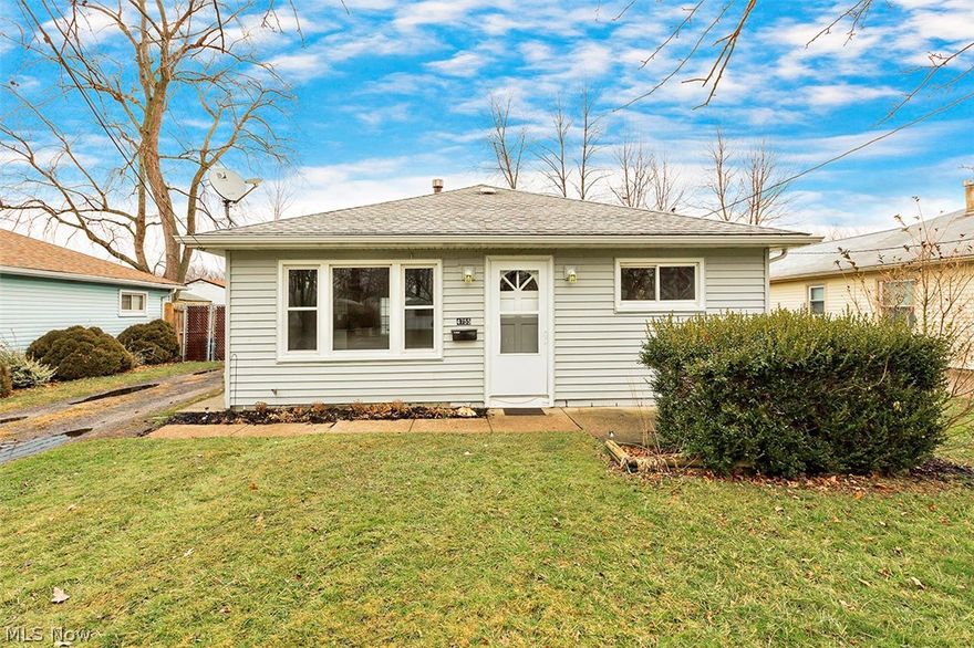 Fresh as a daisy and ready for Spring.  Cute 3 bedroom Mentor ranch offers new vinyl siding, newly painted interior, new carpeting, newer furnace, remodeled bath, appliances stay, 1 1/2 car garage and fenced in yard.  Nothing to do but move in!  Great location, minutes from Rt 2, near schools and shopping.