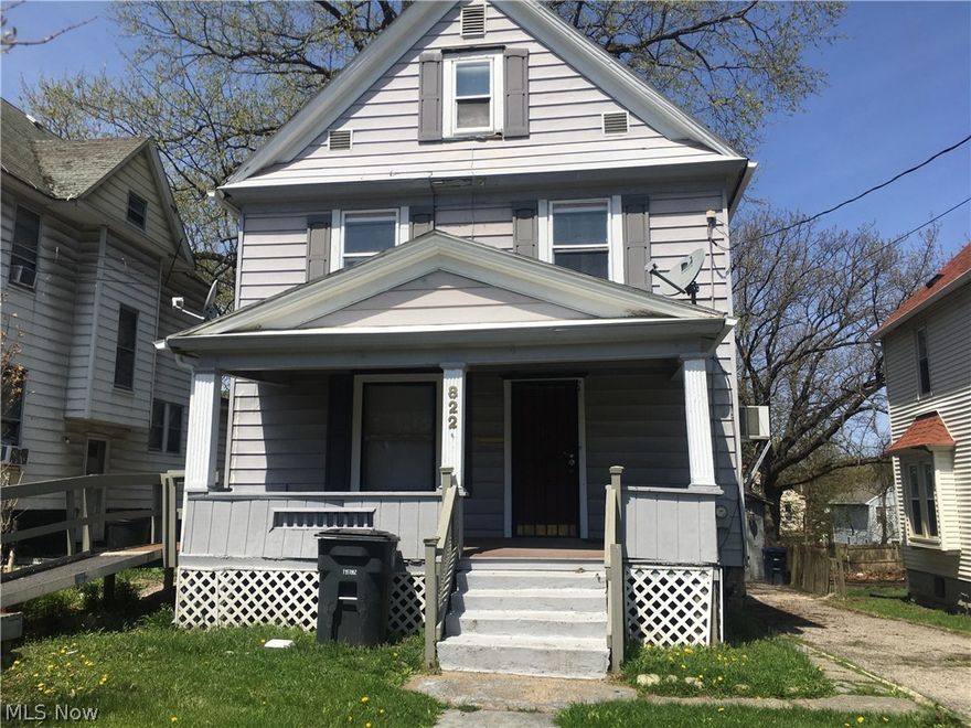 Looking for a home or an investment! This home could be either! Priced to sell AS IS! Front covered porch with an attached metal ramp. Walk into the freshly painted living and dining room with new flooring. Off the back the dining room is a first-floor laundry/mud room with a separate exterior door. Adjacent to the dining room is a full size kitchen. There is also a remodeled full bathroom on the first level. Upstairs all three bedrooms have new carpet, some newer light fixtures, and freshly painted. Both showers in the upstairs and main level bathrooms have ceramic surround.  There is an exterior building to store tools and lawnmower. Home can also be sold as a package with MLS 4368539 (three unit) and 4368478 (SFR). Price to be discussed.