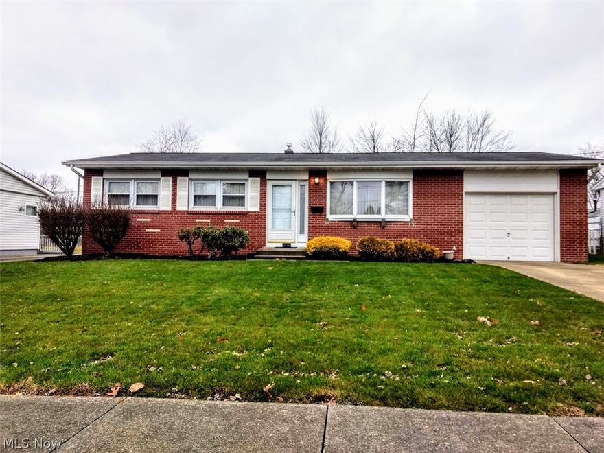 Move-in ready 3 bedroom 1 bath ranch with vintage eat-in kitchen, updated bathroom, full waterproofed basement w/sump pump, newer vinyl windows, entry doors & mechanics, attached garage w/opener. All appliances stay.