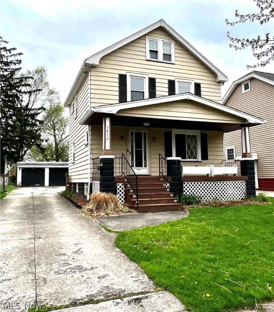 Are you looking for an investment property or a home that you want to add your own personal touch to make your own?  If so, this home is the one for you!  This 3 bedroom colonial is located on the historical street of Tuxedo Ave in Parma.  It has a welcoming large front porch with two car detached garage and a generous sized backyard.  On the second floor are three decent sized bedrooms and a full bath.  Its walk up attic is ultra convenient and could be finished into an additional space.  The basement is partially finished with a full bath and laundry area.  This home is in need of some TLC and is being sold as is.  Come tour the great potential this home has to offer in this busy real estate market!