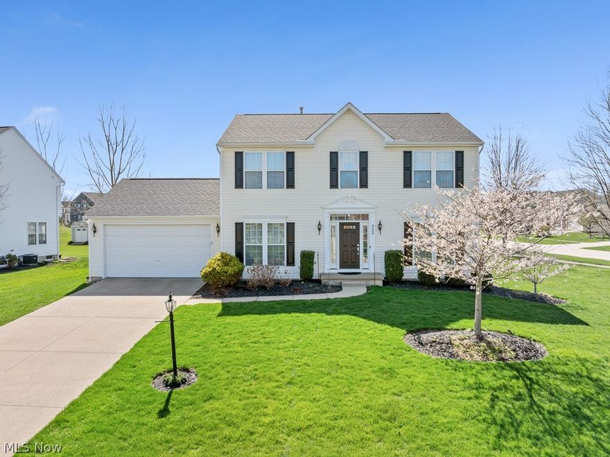 Charming Colonial in the much sought after Cobblestone Park community of Medina — beautifully maintained and move-in ready. This home offers four bedrooms and two and a half baths. The main level features new hardwood floors throughout and an updated kitchen with modern finishes and ample cabinet space. The fully finished basement, renovated in 2021, provides additional living space perfect for a recreation room, home office, or guest area. Recent mechanical and exterior upgrades include a roof replaced in 2020, solar panels for energy savings, new AC and furnace installed in May 2021, doors replaced in 2022, and windows on both sides of the fireplace updated in 2018.

Located within the friendly Cobblestone Park neighborhood, the property provides access to community amenities, walking paths, and well-kept common areas. Enjoy quick access to Medina’s parks, nearby trails, and family-friendly green spaces — ideal for outdoor activities, weekend strolls, and neighborhood gatherings.