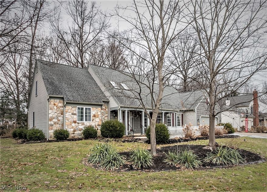 Gorgeous 1st-floor master Cape Cod in The Vineyards of Avon Lake! Desirable, low traffic neighborhood with no thru streets! Gardener's delight, loads of perennial flowers and attention to landscape detail! Extensive kitchen updates including the addition of a morning room, extra cabinetry, beautiful solid surface counters, and stainless steel appliances. The kitchen and morning room, combined with the 2 story family room combine to create a very open entertaining area! Hardwood flooring in the master bedroom, family room, living room, and dining room! There's a first-floor workshop addition that could be used as a home office or an exercise room which features a private entry thru the garage or thru the laundry area. This home offers a newer roof, gutter guards, vinyl siding, concrete drive, patio and garage door. Replacement furnace and air conditioning too! Move in condition! Located in Avon Lake - Home of Award Winning Avon Lake Schools!