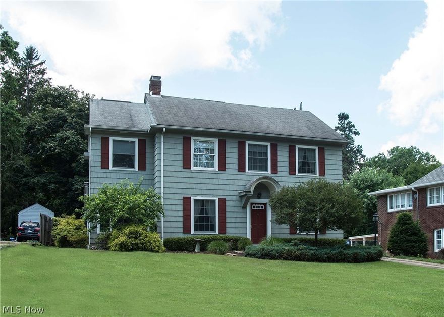 Charming 4, possible 5, bedroom, 4 bath Colonial with 4 car garage. 2 Car attached, 2 car detached (2016). Retreat to the master suite with bayed window and fireplace. Master bath with double sinks, pocket door, large walk-in closet with shelves, cultured marble stand alone shower and claw foot tub. Family room with wood burner and 2 skylights. French doors from living room to family room. Private, well landscaped, backyard with brick patio.