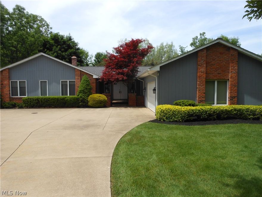 Secluded Contemporay Ranch! Great room with vaulted ceiling! Beautiful dining room! Kitchen  with island and eating area! Glamour bath in master! Lots of storage in partially finished basement. Lovely wooded lot! New roof11/15. Total tear off! Great location! Bring your buyers!