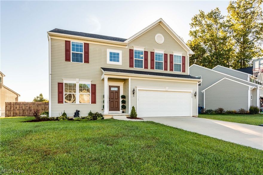 Check out this 4 bedroom, 2.5 bath home in the highly sought-after Deerfield Estates subdivision. This home is perfect for entertaining on the outdoor patio or the finished basement with dry bar. The owners suite has an attached master bath and large walk-in closet. The upstairs is complete with 3 additional bedrooms a full guest bath and a laundry room. The open floor plan on the first floor allows you to be in the kitchen and entertain in the dining or family room. Enjoy the summer months at the community pool or in the comfort of your own backyard with newly poured patio! One year home warranty included!