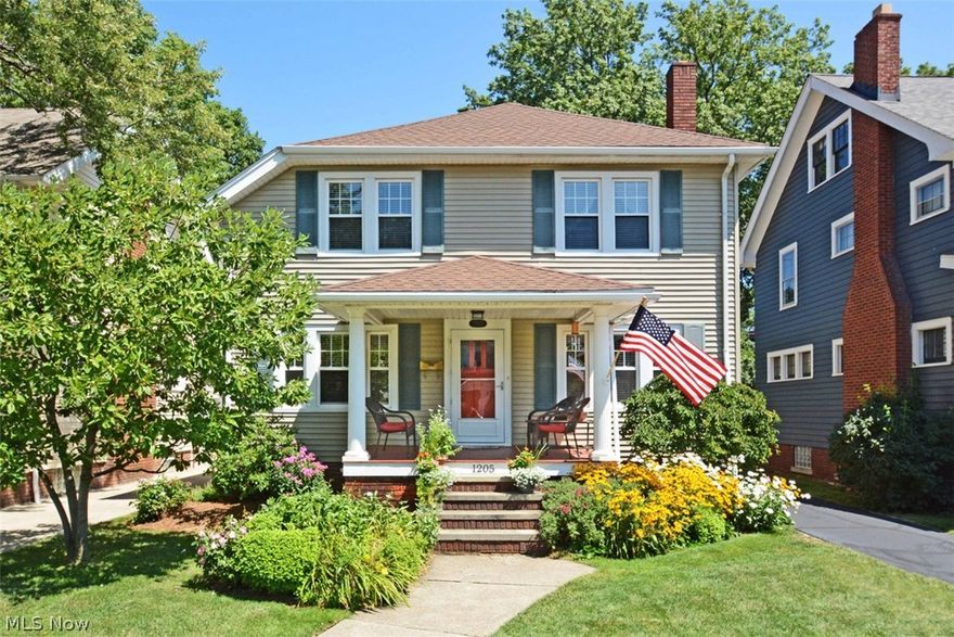 Looking for a wonderful home located on one of Lakewood's most popular streets ?  If so, your search is over.  Classic Lakewood front porch colonial beaming with all of the charm and character one would expect such as hardwood floors throughout, impressive crown and base moldings, corner dining room china cabinets, decorative hardware and much more.  Generous room sizes throughout including a large 28'x12' living room with wood burning fireplace and a large 3rd floor 4th bedroom complete with walk-in closet perfect for teenagers.  Improvements include:  Updated kitchen (1998), patio (1999) central air (1999), garage rebuilt (2000), third floor attic conversion (2008), complete roof tear-off with 40-year shingles (2008), basement waterproofing with transferrable warranty (2005) and much more. Residents of Elbur Ave enjoy annual block parties, progressive dinner parties, holiday parties and even an annual elected street mayor.  No multi-family properties on this section of Elbur.  Enjoy