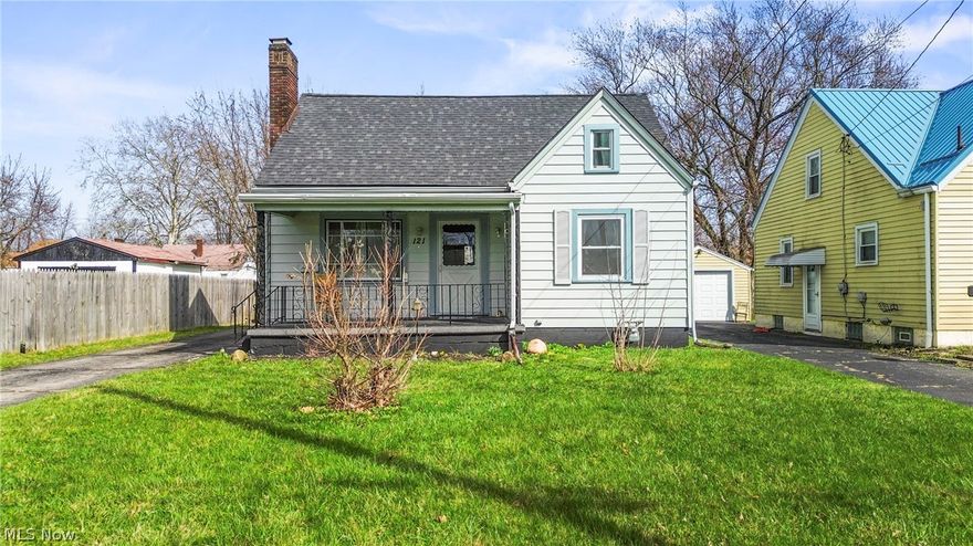 “Charming Cape Cod offering the perfect blend of character, space,and functionality! This 3-bedroom, 2-bath home features a warm and inviting living room with a beautiful accent wall and cozy fireplace and also new windows .The eat-in kitchen provides convenient access to the backyard, ideal for everyday living and entertaining. The private upper-level bedroom offers a unique retreat complete with its own stylish accent wall and- perfect as a bedroom ,office, or creative space. The basement includes a spacious bathroom with a modern walk-in shower, adding extra convenience for guests or extended living. Outside, enjoy a long private driveway leading to not one, but TWO detached garages- ideal for multiple vehicles ,storage, a workshop, or hobby space. Relax on the covered porch and take advantage of the generous yard. A wonderful opportunity to own a home full of charm,versatility and potential- schedule your showing today!”