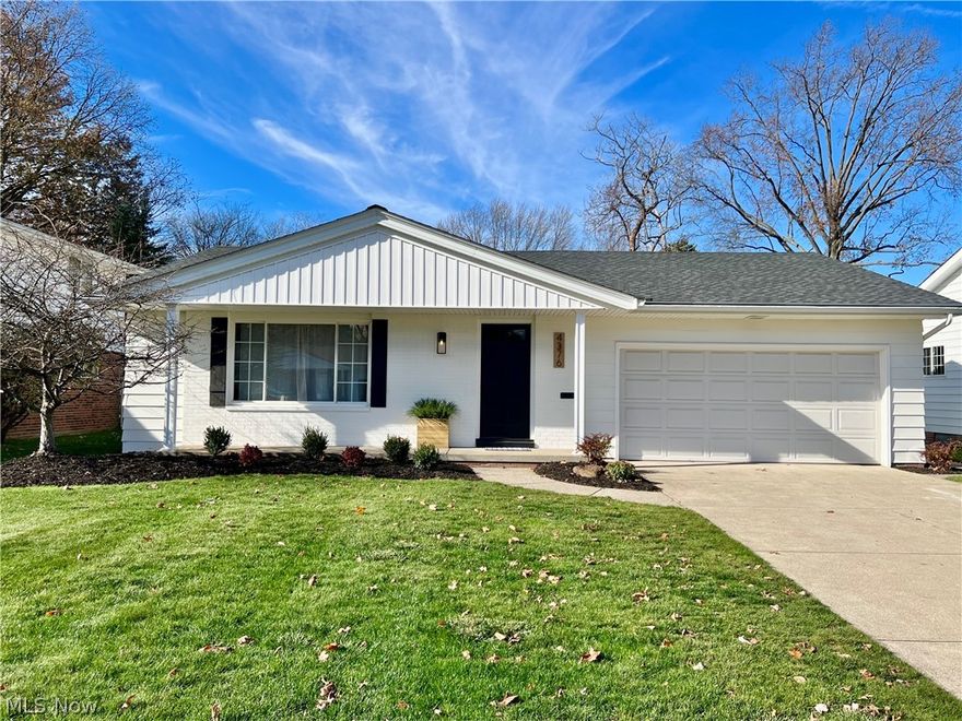 Get ready to fall in love with this beautiful, move-in ready 3 bdrm, 1.5 bath ranch! This extensively renovated home has an abundance of character, charm and modern conveniences. The Eastern position of this home allows for light to fill the rooms throughout the day. Refinished original hardwood floors, a completely renovated kitchen with Shaker cabinets, quartz counters, all new appliances, low maintenance LVT tile, two fully renovated bathrooms with hand-glazed tile, soaker tub and high-end vanities. First floor laundry closet hook-up makes this a perfect house for those wanting to avoid stairs. Cozy up to the custom electric fireplace in the main living area. This winter you'll be sure to appreciate the attached, 2-car garage. Head out back to the covered patio and fully fenced yard...perfect for pets and entertaining. A full, clean basement provides additional space for storage and living area. Newer roof, vinyl windows, furnace/H2O tank/humidifier and A/C and sump pump (2022). Clo